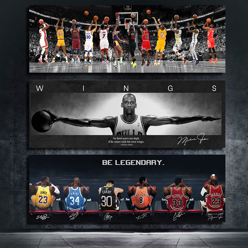 Badminton Zone - Motivational Basketball C-Curry and K-kebe Poster